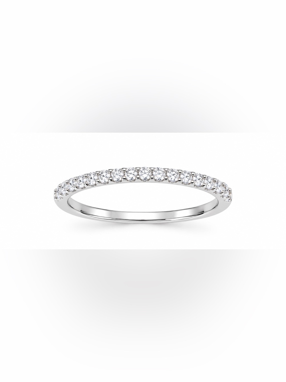 Moissanite Diamond dainty Band‎ size 8